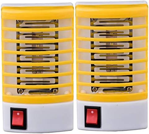 2 pc Electric Fly Bug Zapper With UV Light Trap Lamp LED Socket Light Flying Insect Killer Effective And Intelligent Mosquito Catcher Trap For Indoor And Outdoor Camping Mosquito crawling Pest Control
