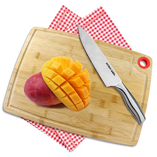 Bamboo Cutting Board, Elegant Life Cutting Board with Juice Groove (2-Piece Set) - Best Kitchen Chopping Board for Meat (Butcher Block) Cheese and Vegetable