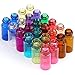 ESARORA Essential Oil Roller Bottles, 24 Pack 12 Color 5 ml Glass Roller Bottles with Stainless Steel Roller Balls and Golden Hanging Lids(3 Dropper, 6 Extra Roller Balls, 2 Bottle Opener Included)