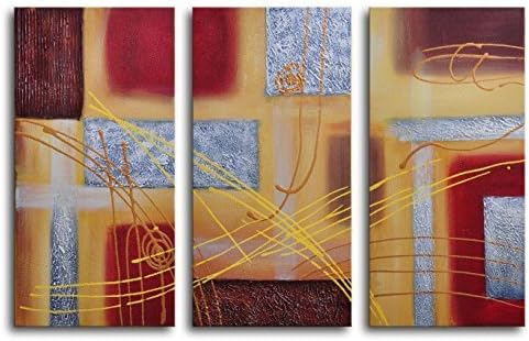 My Art Outlet 3-Piece Hand Painted "Conducting on Metal" Canvas Art Set by Omax LLC