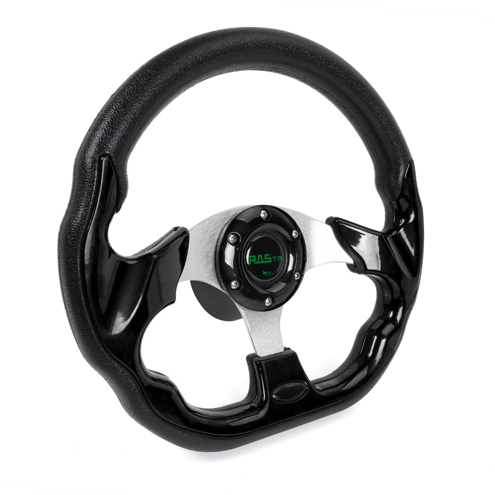 Photo 1 of RASTP Boat Steering Wheel with 3/4“ Axle Marine Steering Wheel Adapter for Most Marine boats,Vessels,Yachts,Pontoons Boat (Style A- Black)