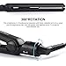 Uarter Original Hair Straightener Negative Ionic Professional Flat Iron with Travel Bag and 2 Free Clips Black