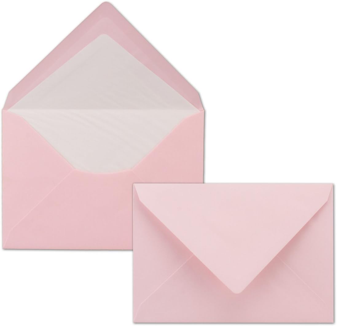 Letter envelopes multicoloured, DIN C6, lined with white tissue paper, 80 g/m², 114 x 162 mm, wet gluing