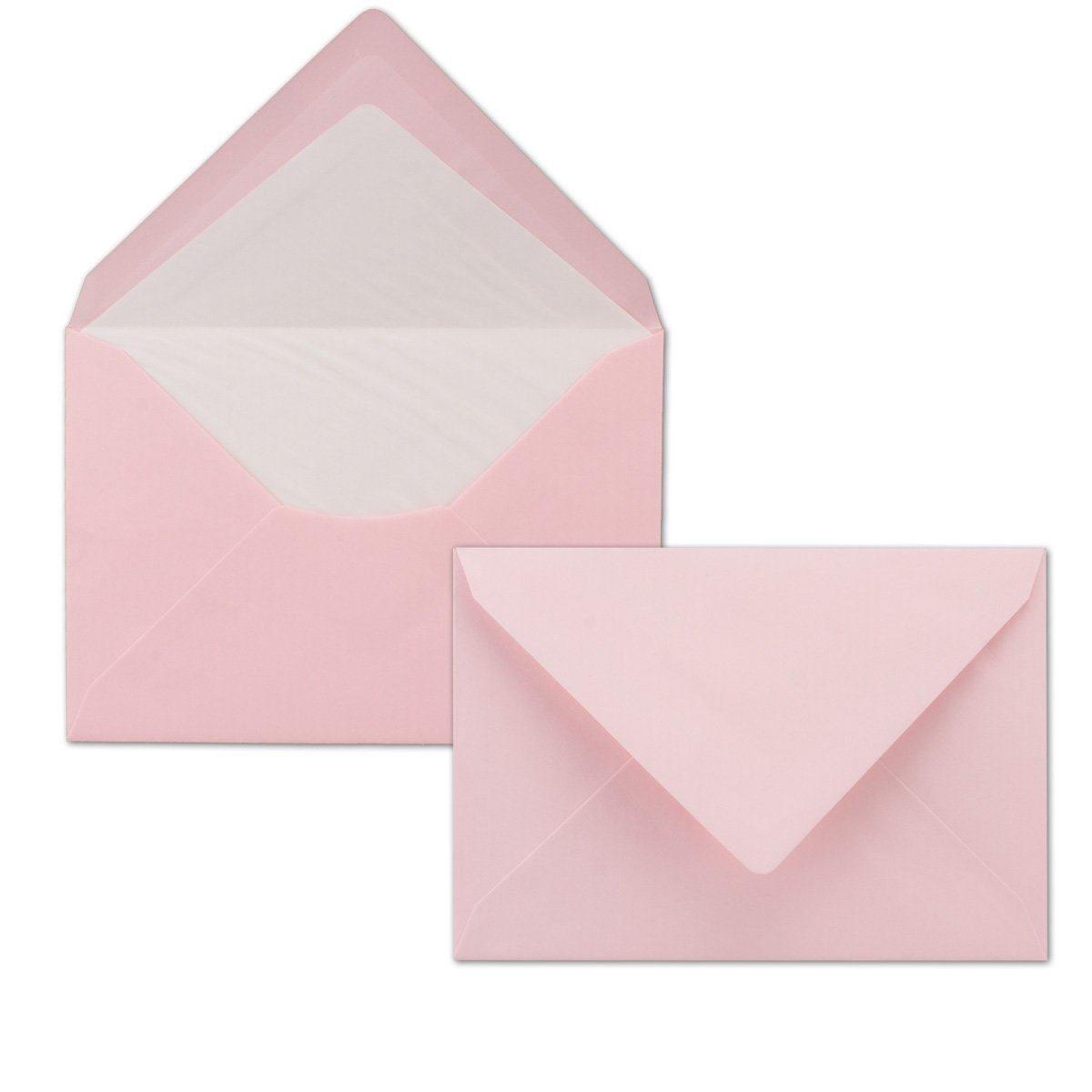 Letter envelopes multicoloured - DIN C6 - lined with white tissue paper - 80 g/m² - 114 x 162 mm - wet gluing - letter envelope with inner lining I brand FarbenFroh® by GUSTAV NEUSER® 50 Pieces pink