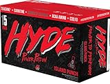 ProSupps Hyde Power Potion Energy Drink, 350 mg Caffeine, Zero Sugar, Zero Carbs, Carbonated 16 oz, 15-Count Box (Island Punch Flavor)