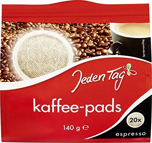 Jeden Tag 20 Kaffeepads Espresso, 140 g