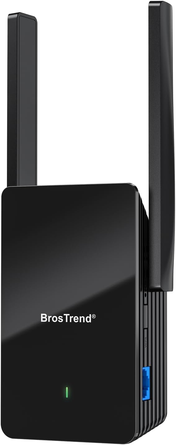 BrosTrend WiFi 6 AX1500 Extender Dual Band 5G/2.4G with Gigabit Port UK Plug