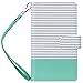ULAK Note 4 Case, Galaxy Note 4 Case, Galaxy Note 4 Wallet Case,Pu Leather Magnet Wallet Credit Card Holder Flip Cover Built-in 9 Card Slots Stand Case for Samsung Galaxy Note 4(Minimal Mint Stripes)