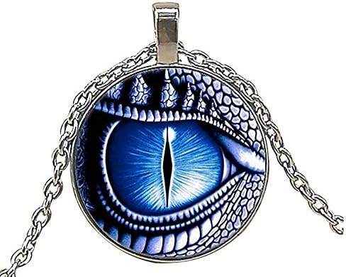 Cute Dragon Eye Pendant Necklace – Original Snake Eye Locket Fashion Necklace for Men or Women