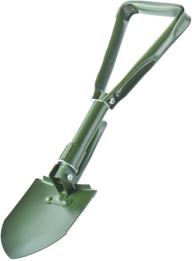 Folding Shovel and Pickax Military Mini Portable with Carrying Pouch Indoor and outdoor Survival Multi tool Tactical Spade for Camping Hiking Backpacking Entrenching, Gardening