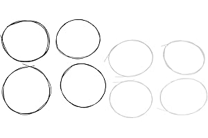 Dilwe Ukulele Strings - 2 Sets 27-Inch White & Black Nylon Replacement Strings for Ukulele Instrument