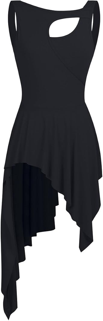 Msemis Women Lyrical Dance Costume Dresses High Low Skirt Camisole Leotard Dresses