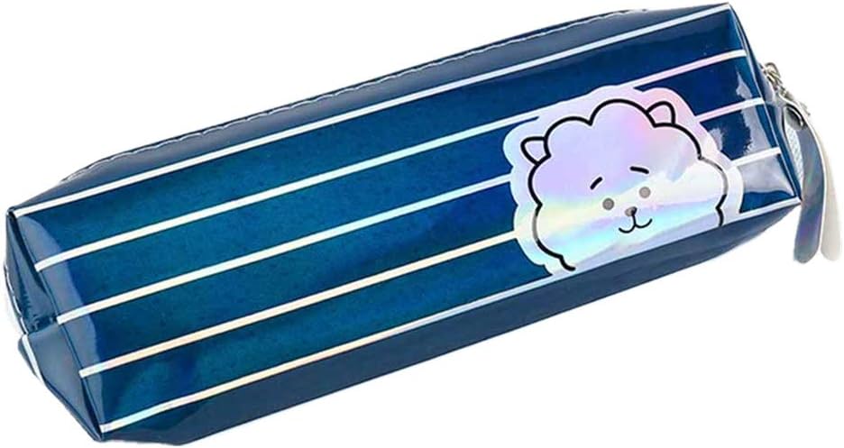 Cianowegy KPOP BTS Cartoon Pen Case Pencil Bag Pouch Laser Colorful Makeup Bag Cosmetic Bag for Fan(RJ)