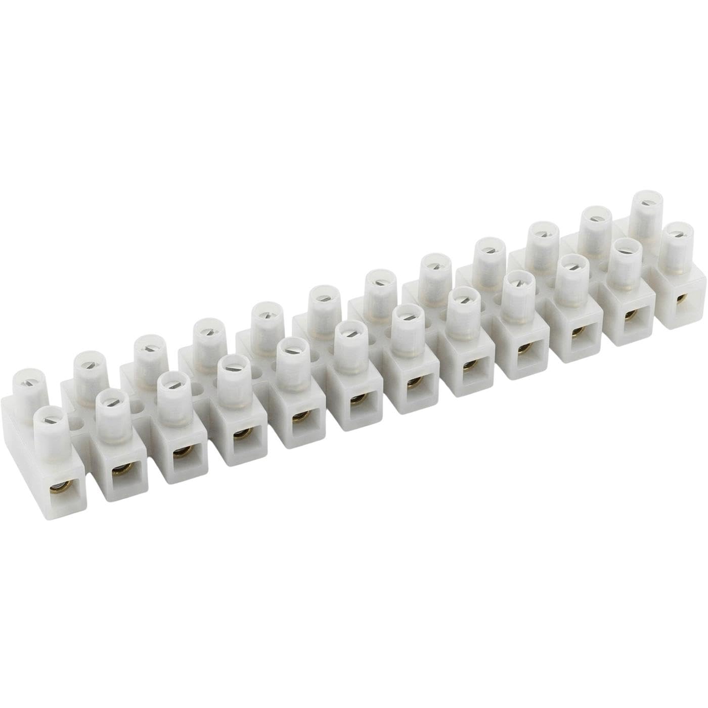 5x Lumonic Screw Terminal for Cables 0.5-2.5mm² I For up to 3 Amps and 380 Volts I Screw Terminals in a Series of 12 Copper Connection Terminals