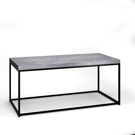 Amazon Com Cement Loft Style Modern Rectangular Cocktail Coffee
