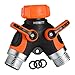 Homitt Hose Splitter,Hose Splitter 2 way with Comfortable Rubberized Grip,Easy to Open Valves Garden Hose Splitter for Easy Life