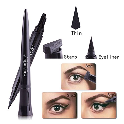 Eyeliner Stamp, Waterproof Liquid Eyeliner Pen Pencil Cat Eye Wing Eyeliner Stamps Set Easy to Makeup Tool (H01)