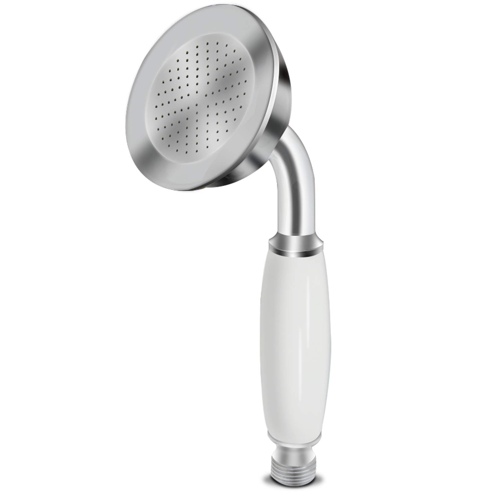 Evwoge Handheld Showerheads, Solid Brass & Ceramics Hand Held Shower Rainfall Telephone Shape Design Polished Chrome Finished Rain Showerhead Bath Sprayer Rainfall