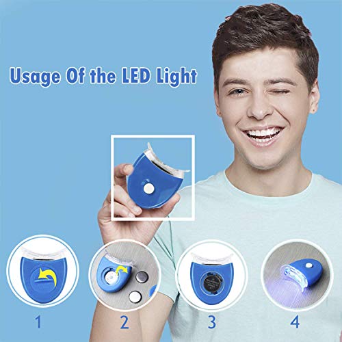 Teeth Whitening Kit, Potok Teeth Whitening Set Professional Reusable Teeth Whitening for White Teeth, Whitening Teeth At Home, 10xToothing Gel, 2x Dental Trays Gel Kit, 1x Laser Light - Thumbnail 4