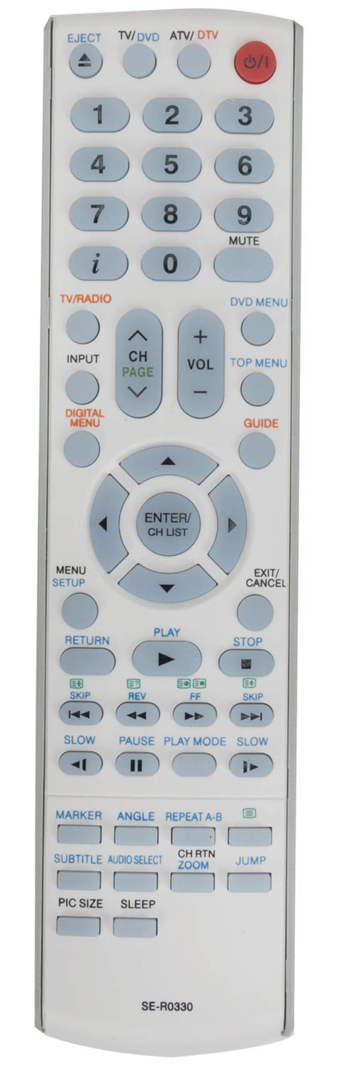 ALLIMITY SE-R0330 Remote Control Replaced for Toshiba 19DV555DG 19DV556DB 19DV556DG 19DV616DG 19DV665DG 19DV667DB 19DV667DG 19DV714B 19DV734G 22DV616DG 22DV667DB 22DV667DG 22DV714B