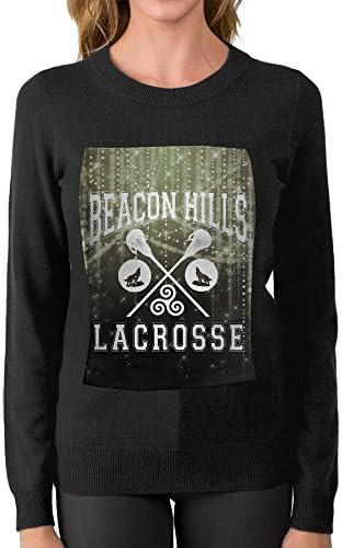 HFIEOTER Women's Beacon Hills Lacrosse Round Neck Sweater Girl Pullover
