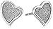 Amazon Collection Sterling Silver Glitter Heart Stud Earrings