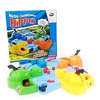 Hippos Hungry Creative Desktop Toys, salaheiyodd 【Ship from USA】Marbles Game Toys,Eating Beans Beads Board Table Game Interactive Fun Board Game for Kids
