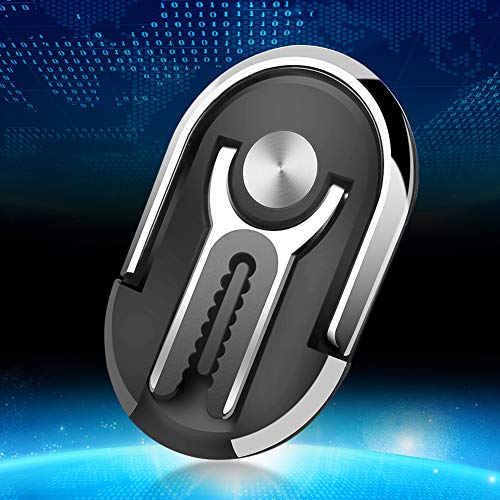 Phone Ring Holder - Sanp Three-in-one Multipurpose Mobile Phone Bracket Holder Stand 360 Degree Rotation & 90°Flip for Car Home, Multiple-Angle Car Phone Mount (Black) - Thumbnail 4
