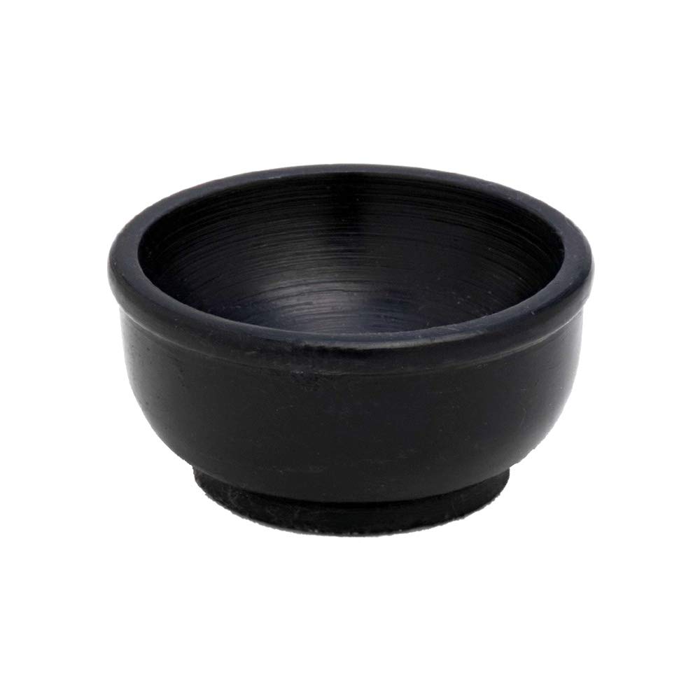 NKlaus Incense burner black 6,5cm diameter decorative soapstone incense burner 7510