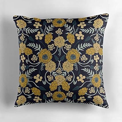 Amazon Com Navy Blue Turquoise Cream Amp Mustard Yellow