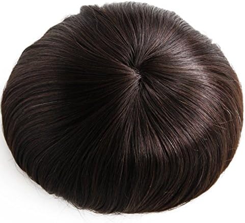 CXPY Human Hair Men's Toupee Mono Toupee Natural Hairline Hair Replacement Systems Hairpiece, Size: 6" x 8" (8" x 10" 3#)