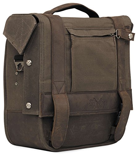 Burly Brand B15-1000D Wet-Waxed Saddlebag - Dark Oak Finish
