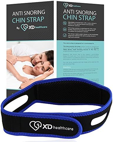 XD Healthcare Adjustable Anti-Snoring Chin Strap /Jaw Strap. Fast, Simple and Natural to Eliminate Snoring -Top Rated Sleep Aid Solution that is Comfortable and Safe. Stop Snoring Today!