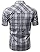 Western Casual Button Down Shirt White Gray Size M