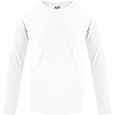 Boys Swim Shirt Rash Guard Long Sleeve for Youth Children Kids Rashguard Water Swimwear UPF+ 50 Swimming Sun Shirt White Swim Top 10-12Y