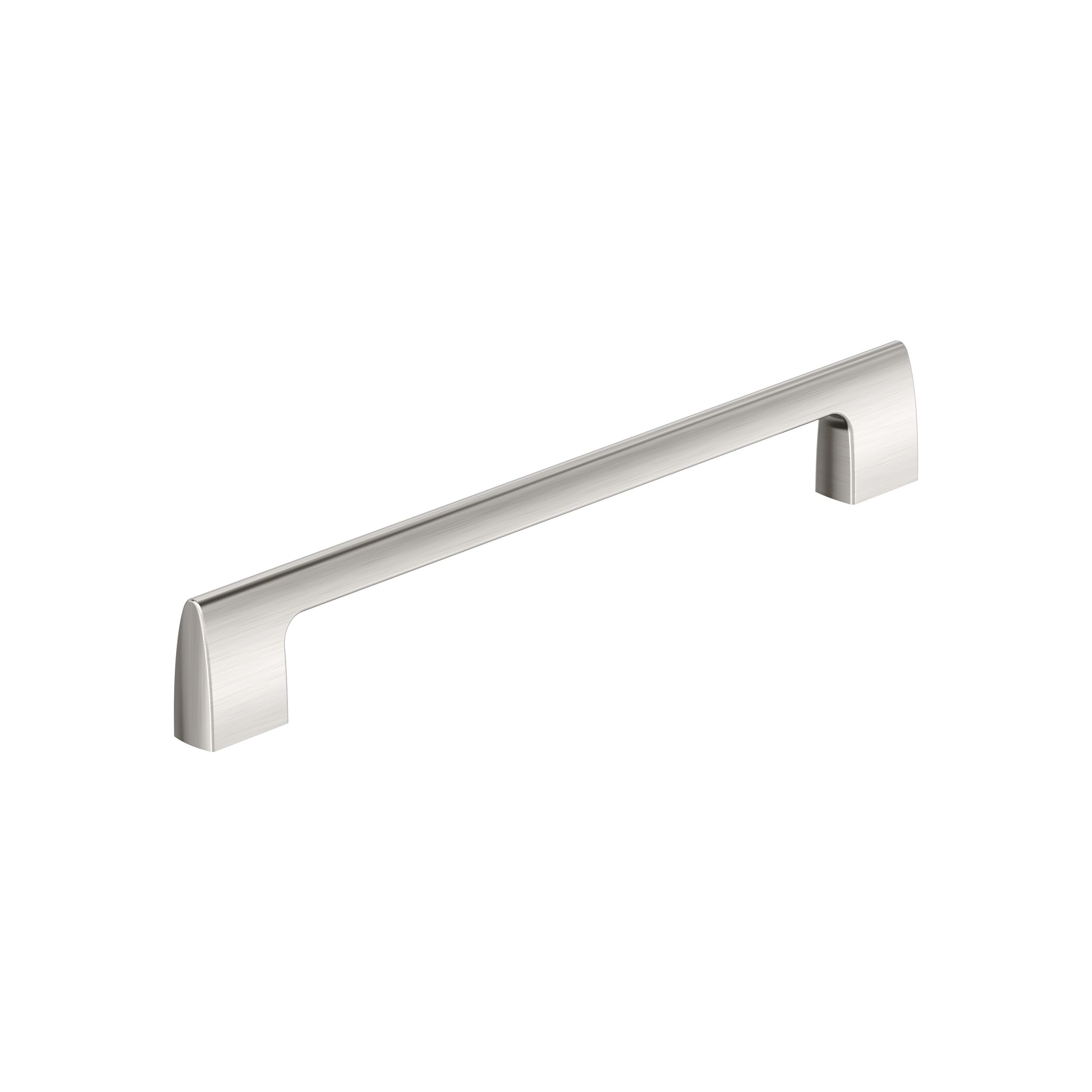 Photo 1 of Amerock Riva 8-13/16 inch (224mm) Center-to-Center Satin Nickel Cabinet Pull, BP55489G10