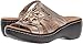 Clarks Women's Delana Venna Platform, Pewter Metallic Leather, 8 Medium US