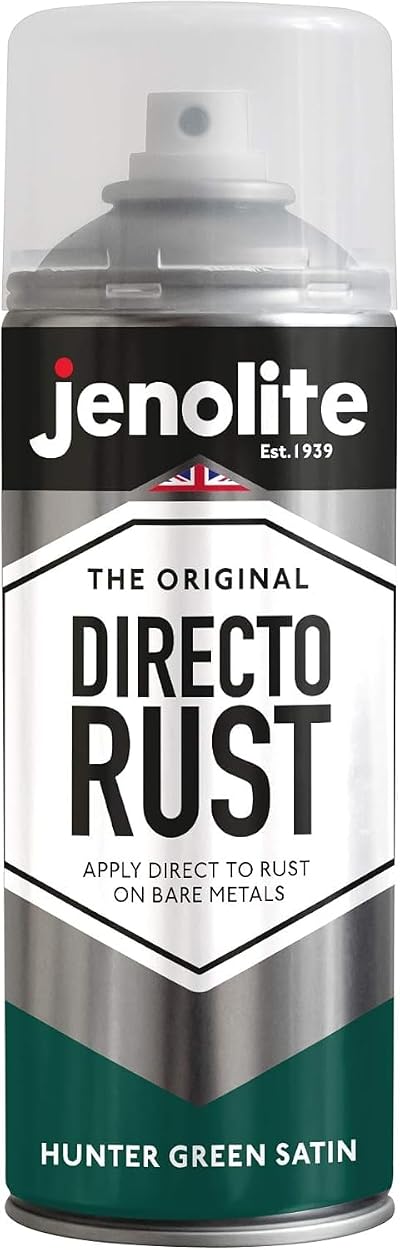 Jenolite Directorust Satin Hunter Green Spray Paint 400ml Direct To Rust