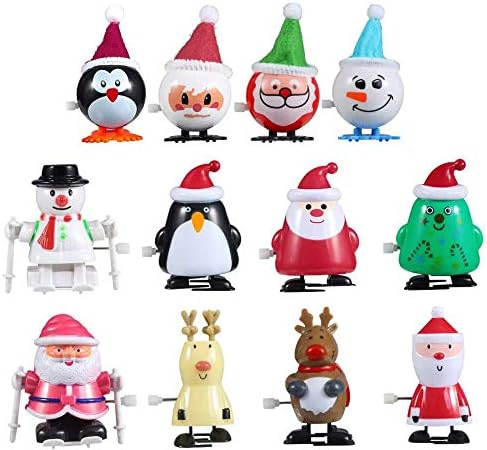 FunsLane 12 Pcs Assorted Wind Up Toys for Kids, Holiday Party Favor, Goody Bag Filler, Children's Birthdays Gifts