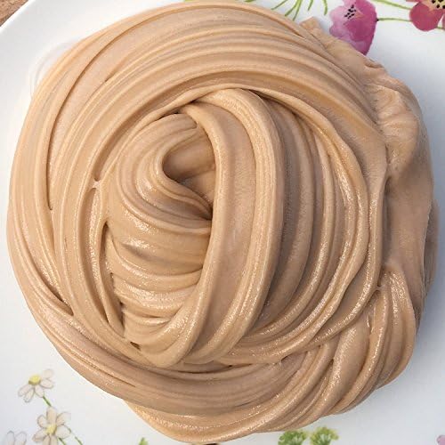 Planet slime shop (5oz, COFFEE LATTE & ACTIVATOR) FLUFFY SLIME FAT STRETCHY BUTTER FLOAM NON TOXIC SAFE AND WASHABLE PUTTY STRESS RELIEF SENSORY TOY ADHT ASMR NO BORAX DELICIOUS BUBBLEGUM FRAGRANCE!
