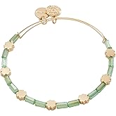 Alex and Ani Clover + Crystal Accent Beaded Bangle Bracelet