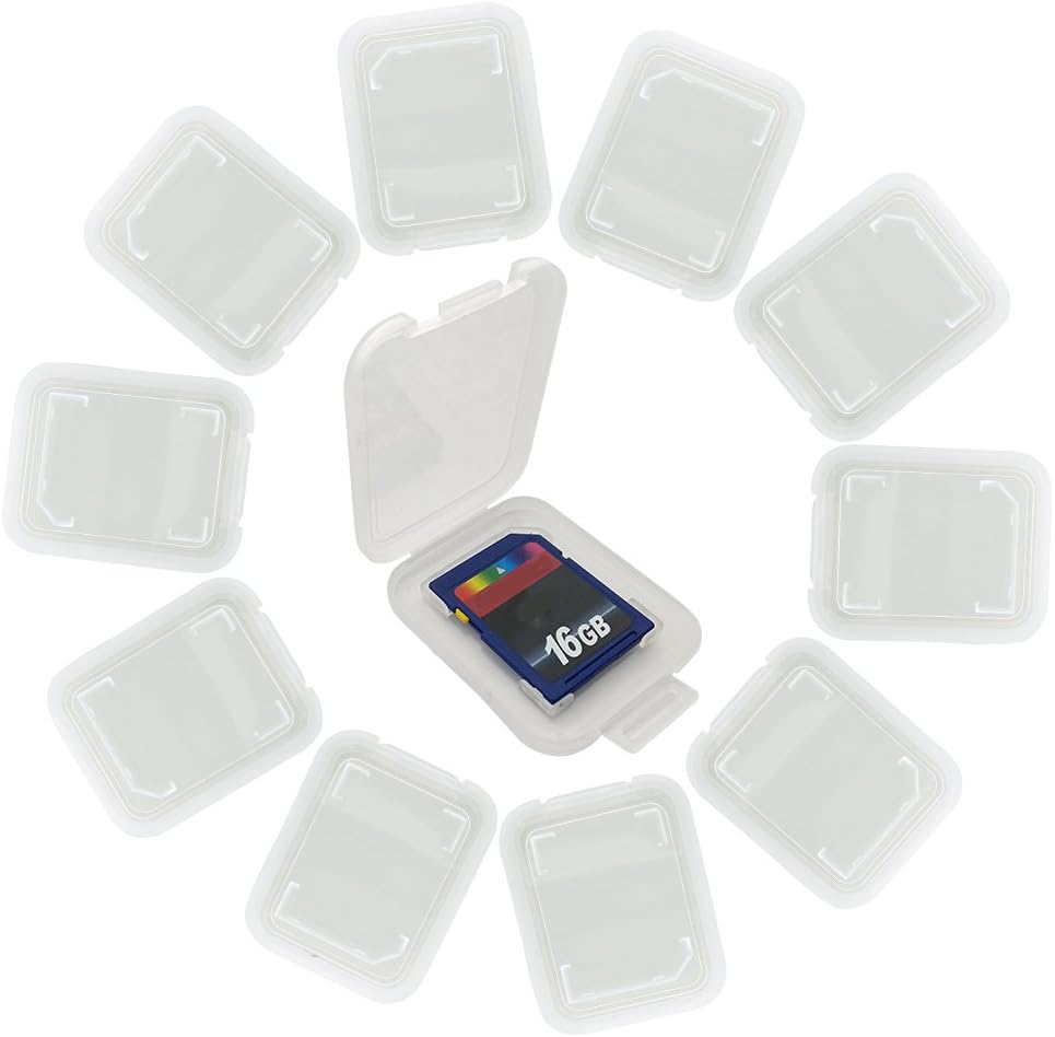 20 Pack Memory Card Plastic Storage Case Compatible with SD MMC / SDHC