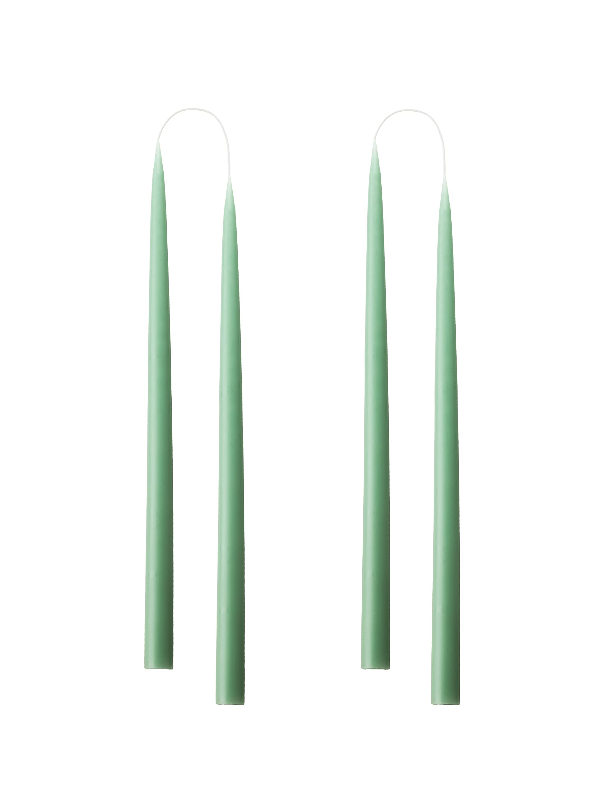 Kunstindustrien® Tapered Candles, Made in Denmark, 42 colours available, Dripless & Smokeless Dinner Candles, Candle long burning 15 hours, Unscented Candle gift set 4pcs. 2.2x35cm (Dark Reseda Green) — image 1