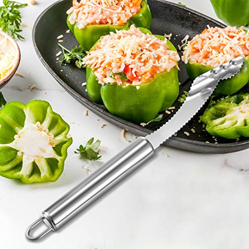 4 Pieces Jalapeno Pepper Corer Seed Remover Tool Zucchini Cucumber Core Stainless Steel Deseeder Chili Corer Remover Serrated Slice Seed Remover Or Slice Off Vegetables Tops For Kitchen Barbecue Pricepulse