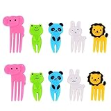 AIEX Cute Bento Decoration Box, Animals Food Picks and Forks Baby Food Picks Fruit Picks for Kids (Pack of 10)