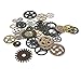 200 Gram (Approx 170pcs) DIY Mixed Color Antique Metal Steampunk Gears Charms Pendant Clock Watch Wheel Gear for Crafting,Jewelry Making Accessory