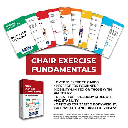 (35+ Cards) Seated Chair Exercise Fundamentals Flashcards Pain-Free ...