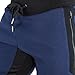 MECH-ENG Men's 3/4 Joggers Pants Workout Gym Capri Shorts Zipper Pockets(Navy M/Tag XL)