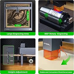 xTool D1 Laser Engraver with Rotary & Material