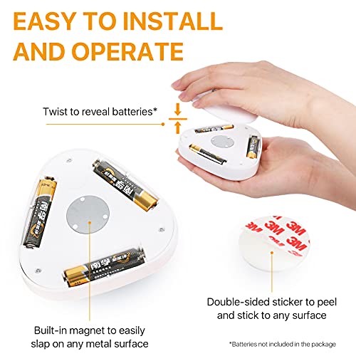 SOLIDEE LED Nachtlicht mit Bewegungsmelder & Dämmerungssensor 3200k (Warmweiß) Triangle Schrankbeleuchtung Lampe für Kinderzimmer Schlafzimmer Gang Toilette (2 Stück)